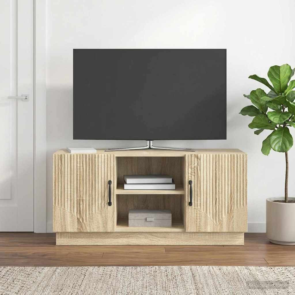 vidaXL TV-Schränk Sonoma-Eiche 102 x 34,5 x 47 cm Holzwerkstoff