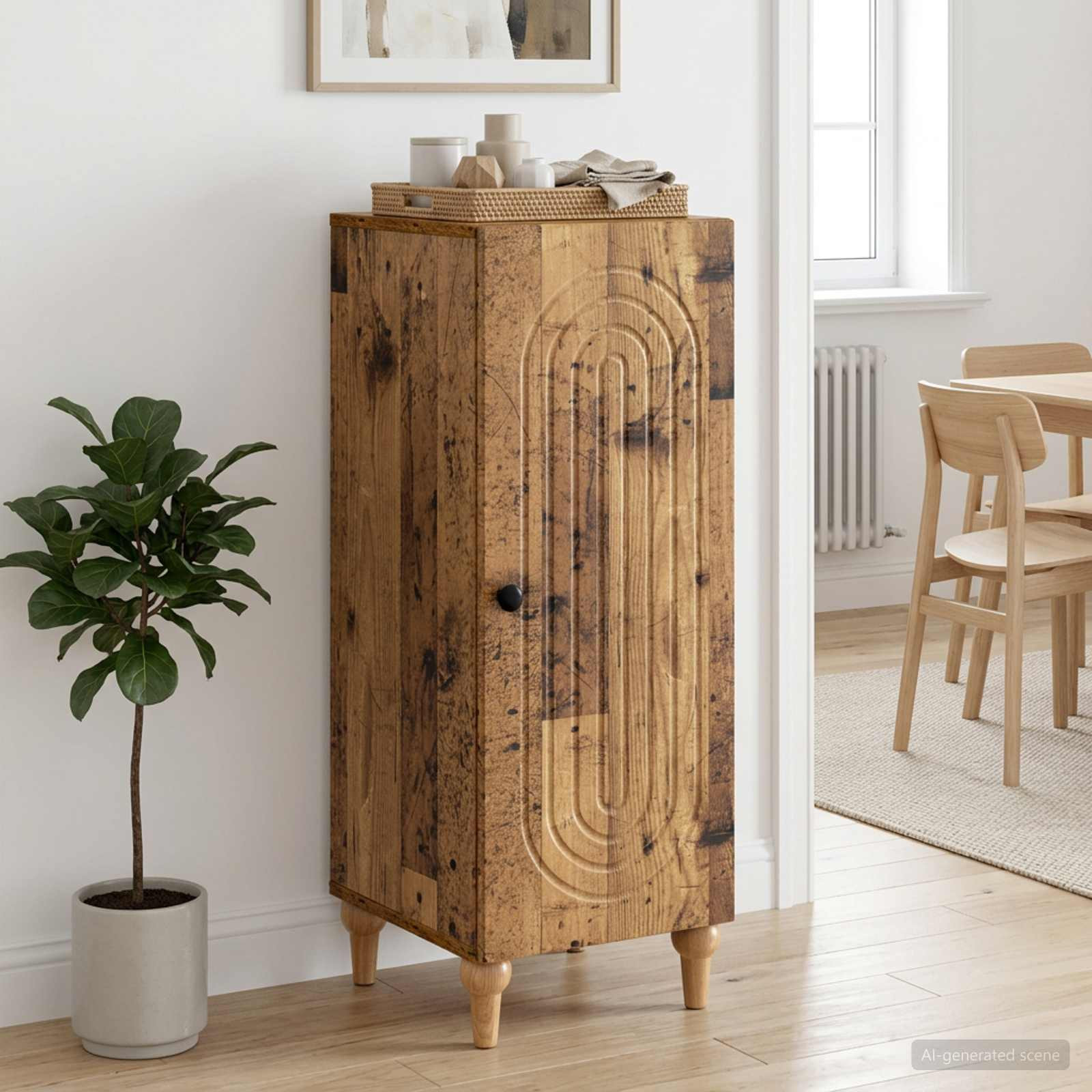 vidaXL Sideboard Altholz 33 x 34,5 x 90 cm Holzwerkstoff