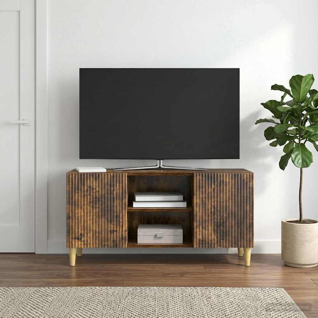 vidaXL TV-Schränk Geräucherte Eiche 102 x 34,5 x 50 cm Holzwerkstoff