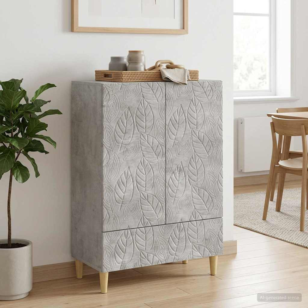 vidaXL Sideboard Betongrau 66 x 34,5 x 95 cm Holzwerkstoff