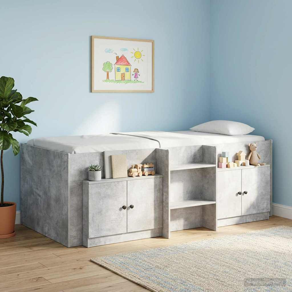 vidaXL Stauraum-Schranks für Hochbett 2 Stk. Betongrau 66 x 35 x 48 cm