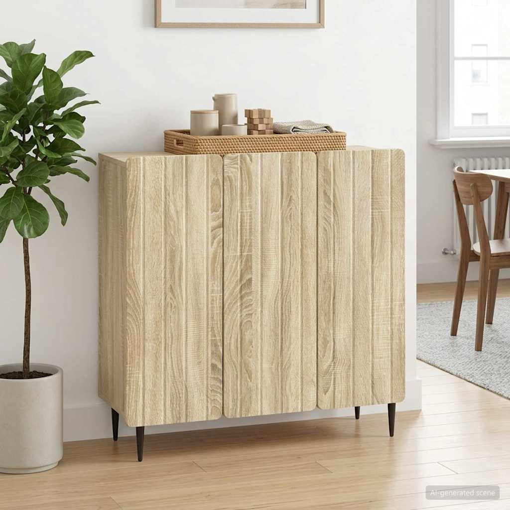 vidaXL Sideboard Sonoma-Eiche 89 x 34,5 x 82 cm Holzwerkstoff