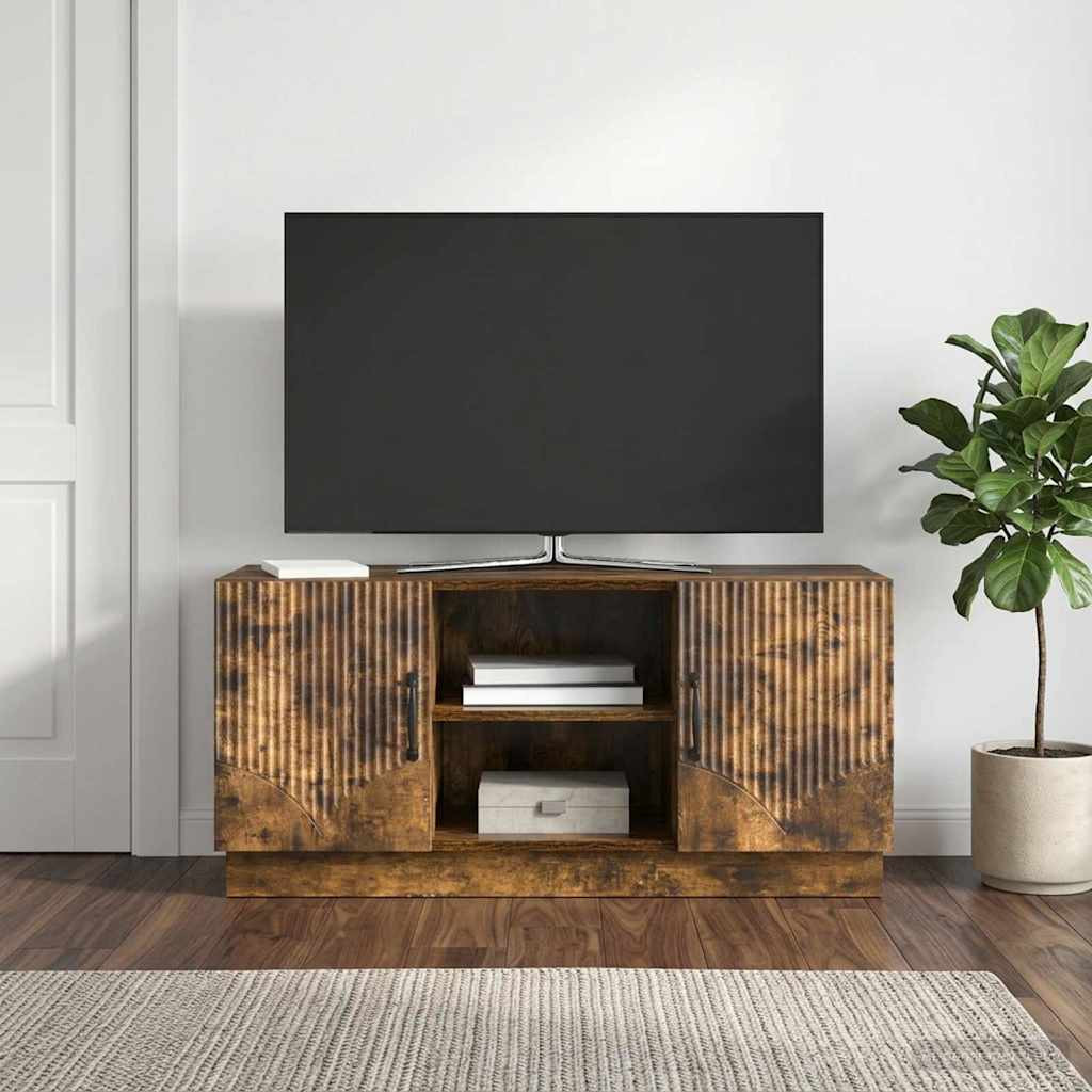 vidaXL TV-Schränk Geräucherte Eiche 102 x 34,5 x 47 cm Holzwerkstoff