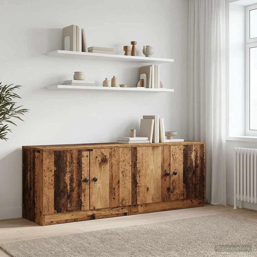 vidaXL Stauraum-Schranks für Hochbett 2 Stk. Altholz 66 x 35 x 48 cm