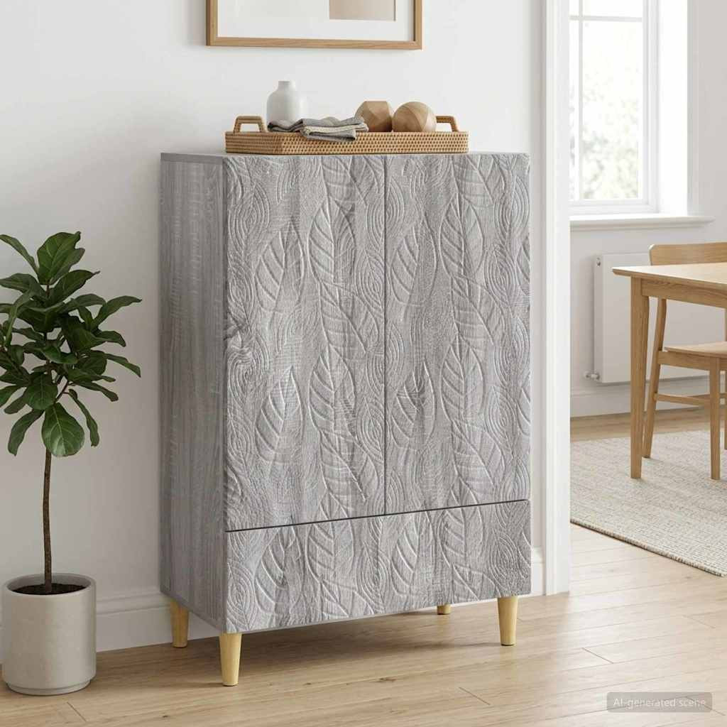 vidaXL Sideboard Grau Sonoma 66 x 34,5 x 95 cm Holzwerkstoff