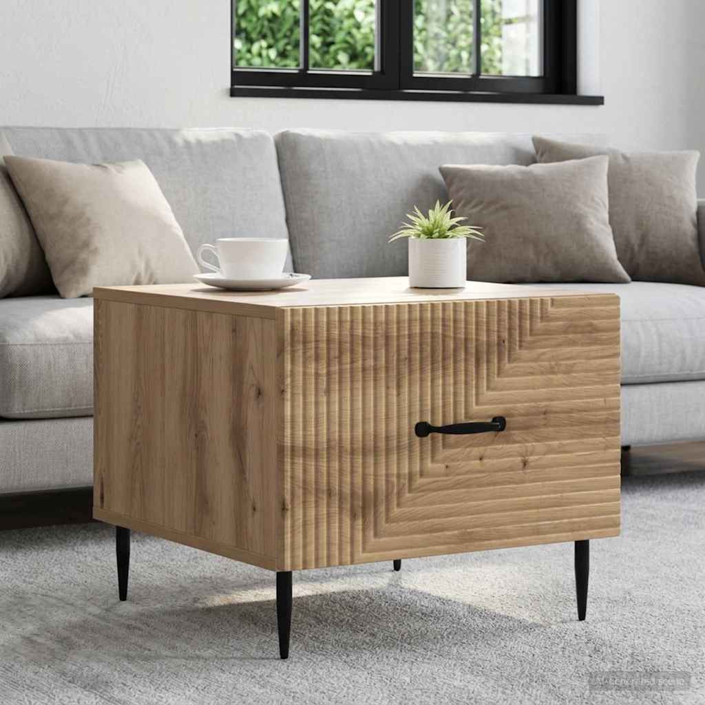 vidaXL Couchtisch Artisan-Eiche 49 x 50 x 40 cm Holzwerkstoff