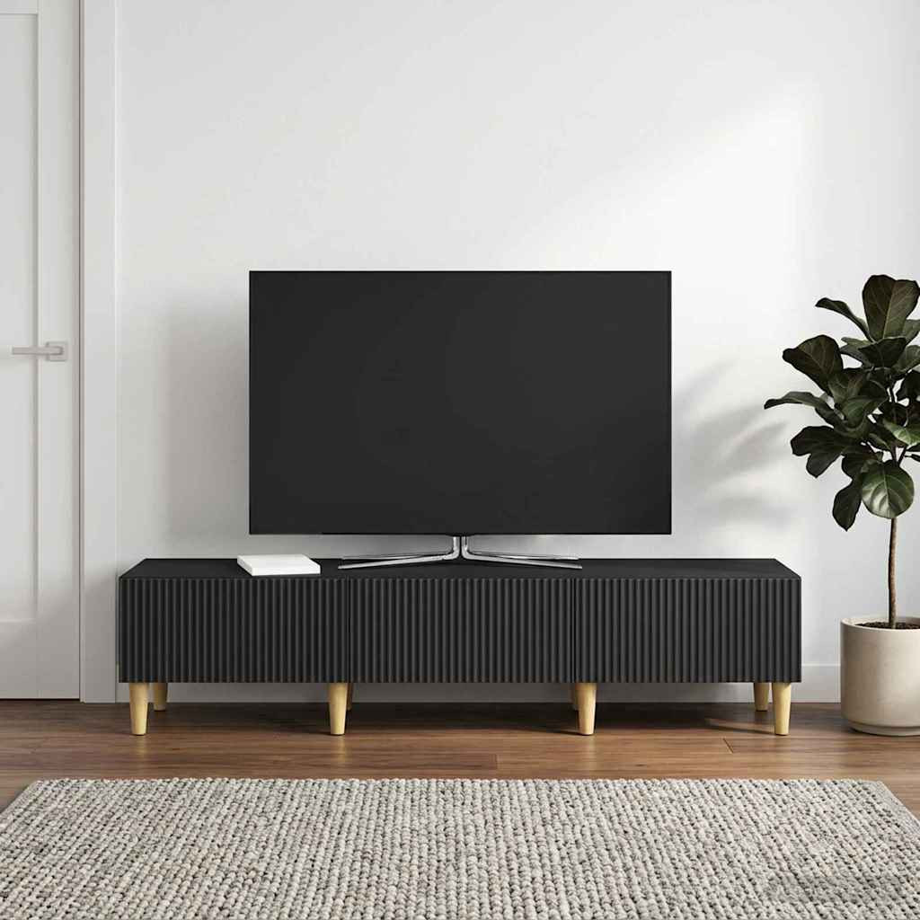 vidaXL TV-Schränk Schwarz 147 x 34,5 x 30 cm Holzwerkstoff