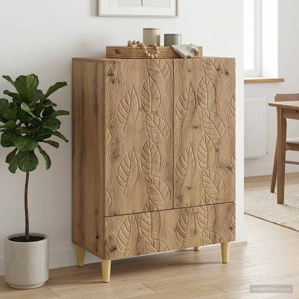vidaXL Sideboard Artisan-Eiche 66 x 34,5 x 95 cm Holzwerkstoff