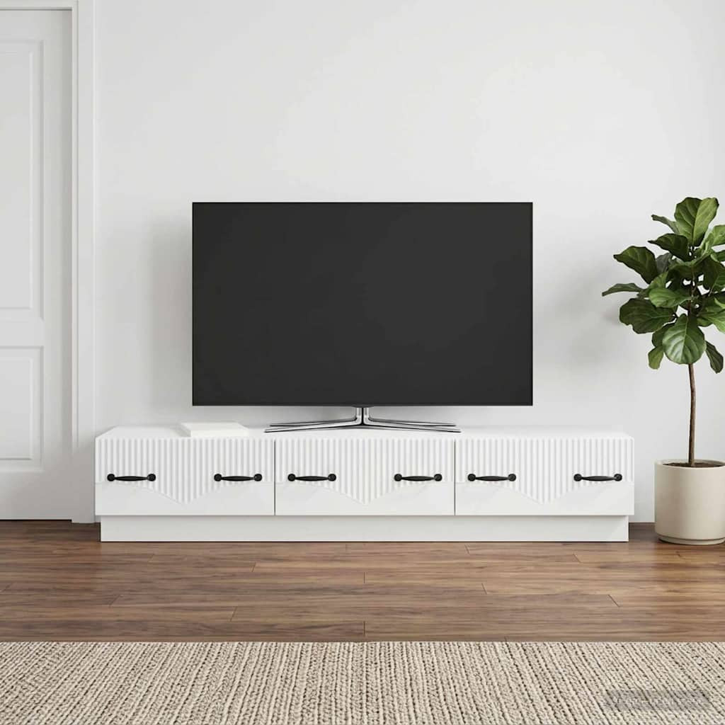 vidaXL TV-Schränk mit Schubladen Weiß 147 x 34,5 x 27 cm Holzwerkstoff