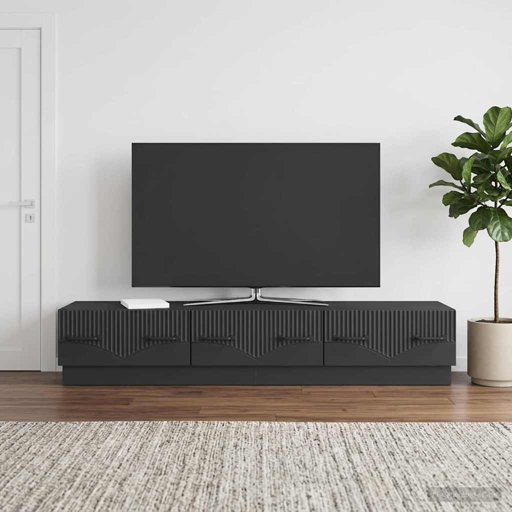 vidaXL TV-Schränk Schwarz 147 x 34,5 x 27 cm Holzwerkstoff