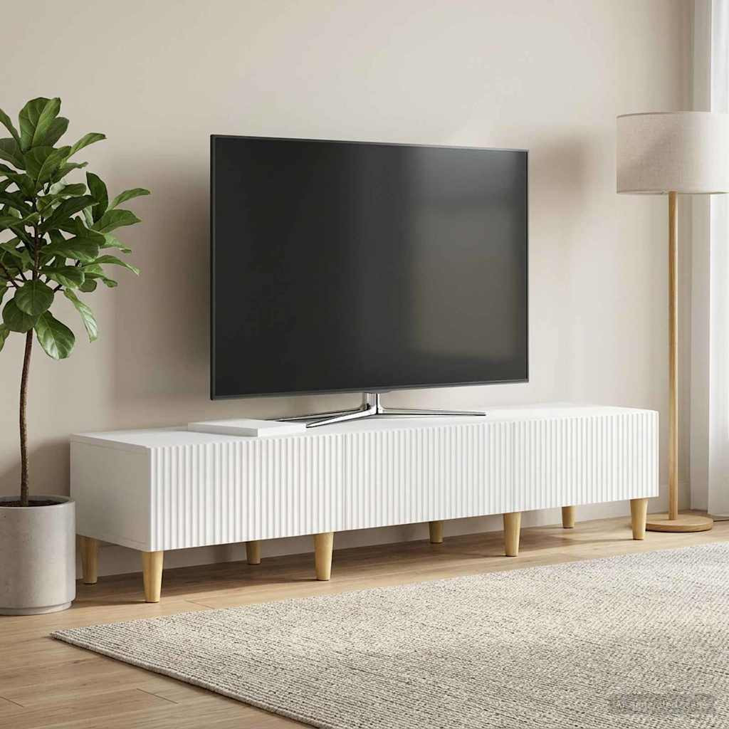 vidaXL TV-Schränk Hochglanz Weiß 147 x 34,5 x 30 cm Holzwerkstoff