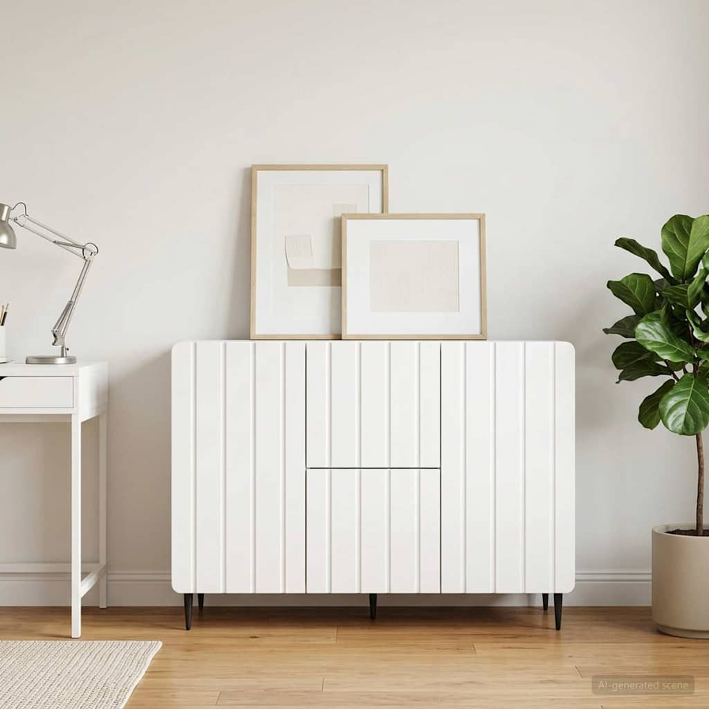 vidaXL Sideboard Weiß 89 x 34,5 x 62 cm Holzwerkstoff