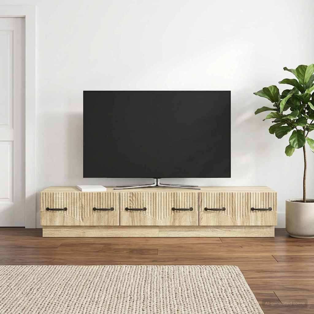 vidaXL TV-Schränk Sonoma-Eiche 147 x 34,5 x 27 cm Holzwerkstoff