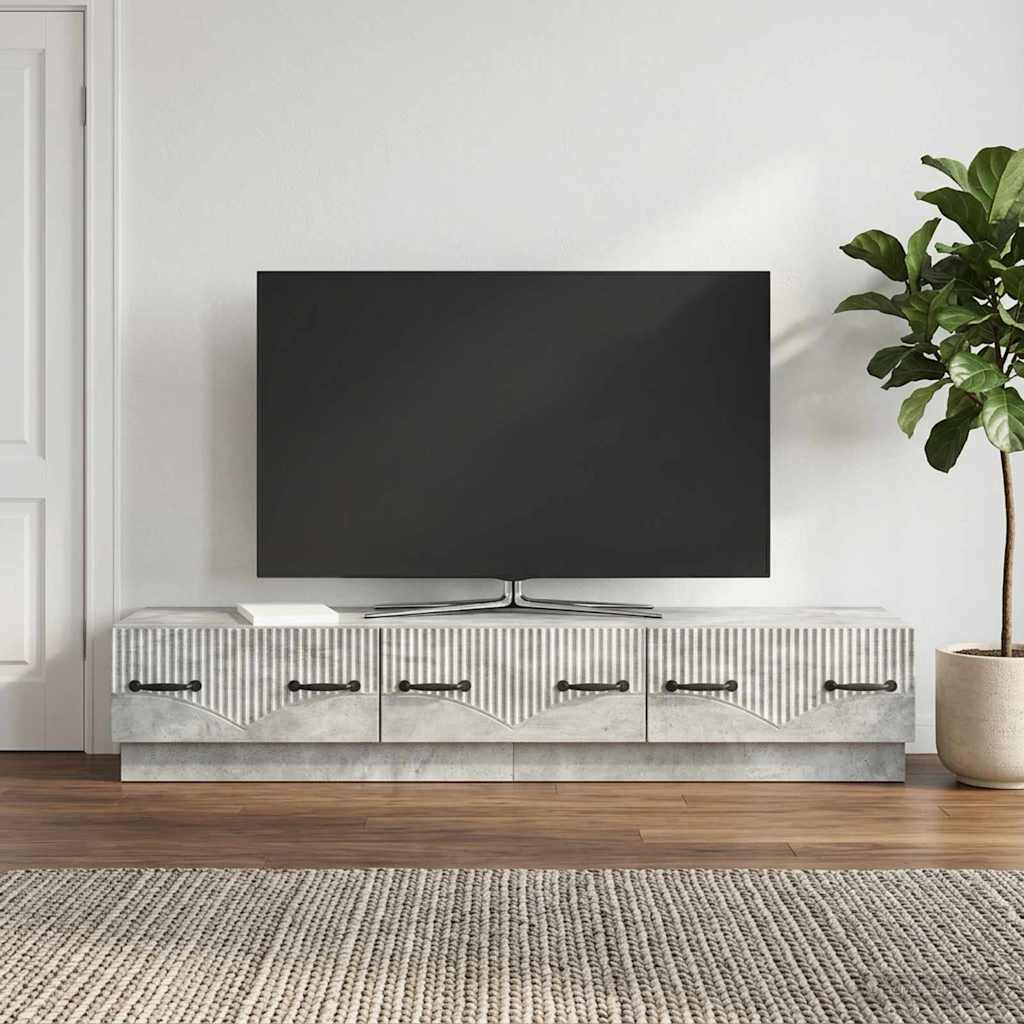 vidaXL TV-Schränk Betongrau 147 x 34,5 x 27 cm Holzwerkstoff