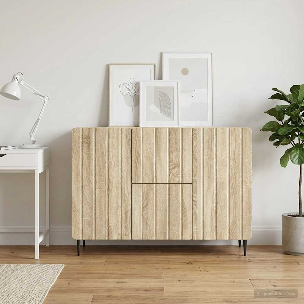 vidaXL Sideboard Sonoma-Eiche 89 x 34,5 x 62 cm Holzwerkstoff