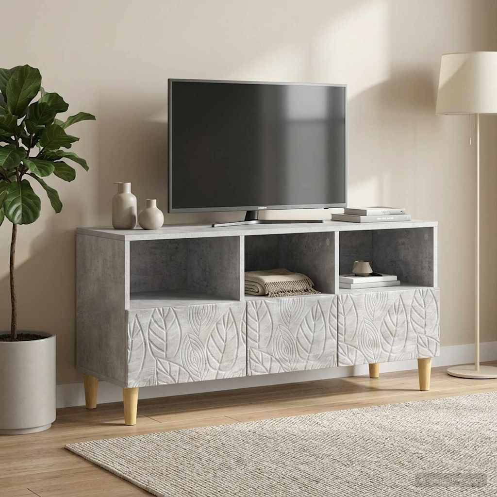 vidaXL TV-Schränk 102 x 34,5 x 50 cm Betongrau Holzwerkstoff