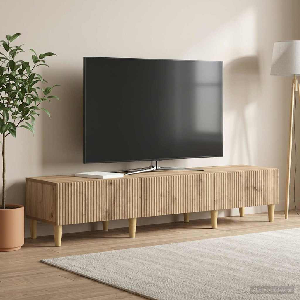 vidaXL TV-Schränk 147 x 34,5 x 30 cm Artisan-Eiche Holzwerkstoff