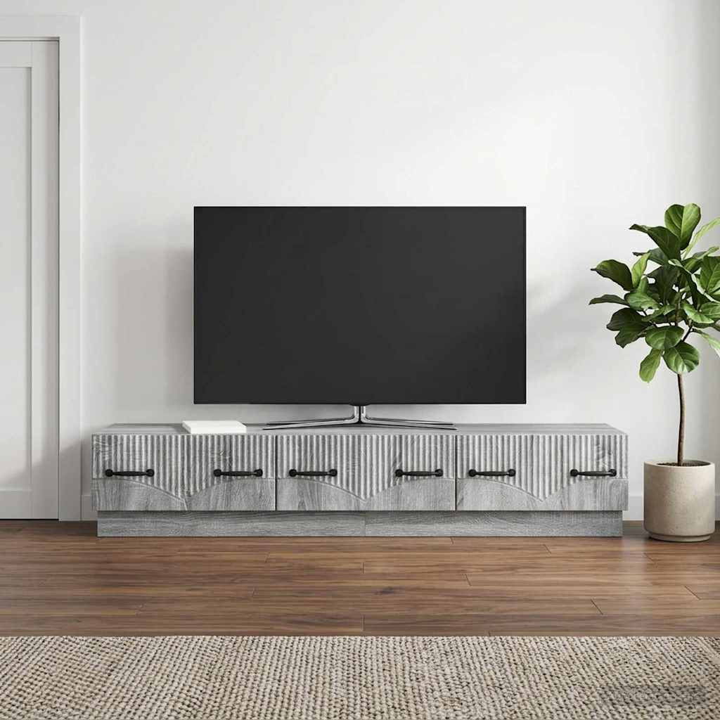 vidaXL TV-Schränk Graues Sonoma 147 x 34,5 x 27 cm Holzwerkstoff