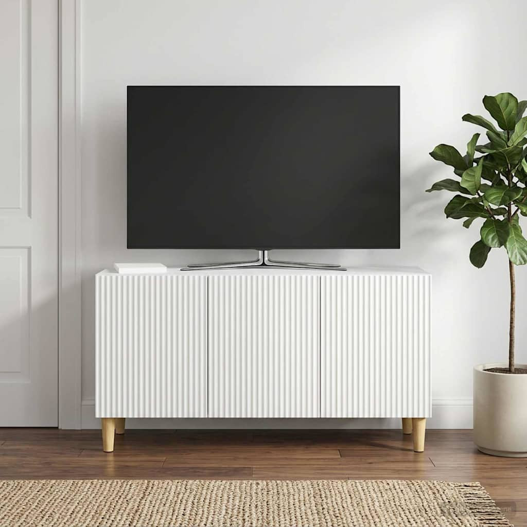 vidaXL TV-Schränk Weiß 99 x 34,5 x 50 cm Holzwerkstoff