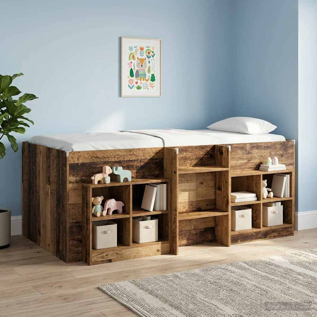 vidaXL Bettschrank 2 pcs Altholz 66 x 33 x 48 cm Holzwerkstoff