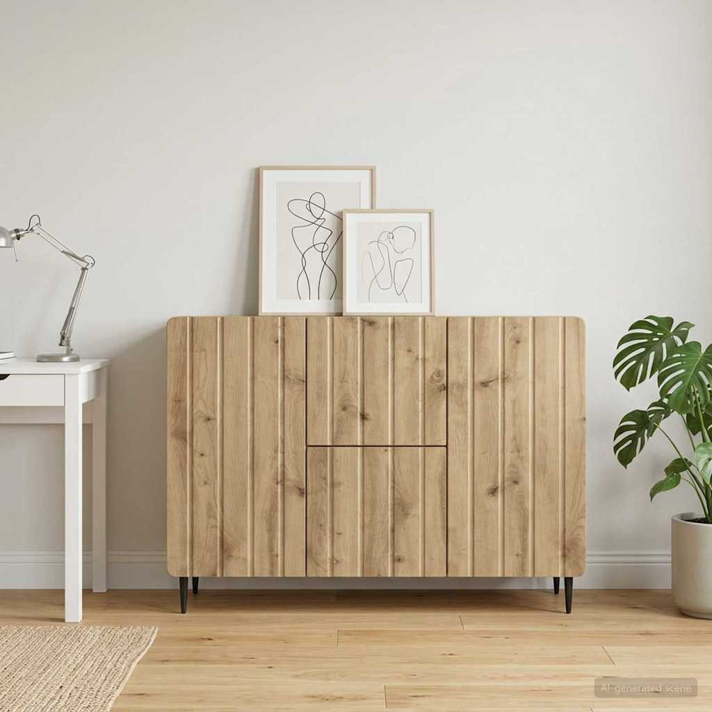 vidaXL Sideboard Artisan-Eiche 89 x 34,5 x 62 cm Holzwerkstoff