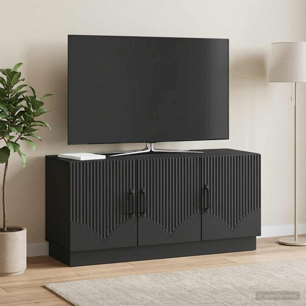 vidaXL TV-Schränk Schwarz 99 x 34,5 x 47 cm Holzwerkstoff