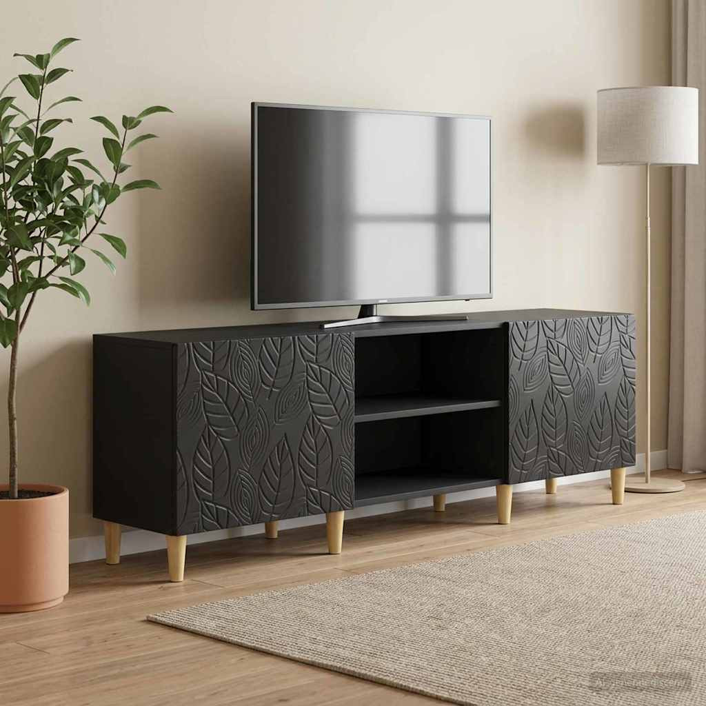 vidaXL TV-Schränk 150 x 31 x 50 cm Schwarz Holzwerkstoff