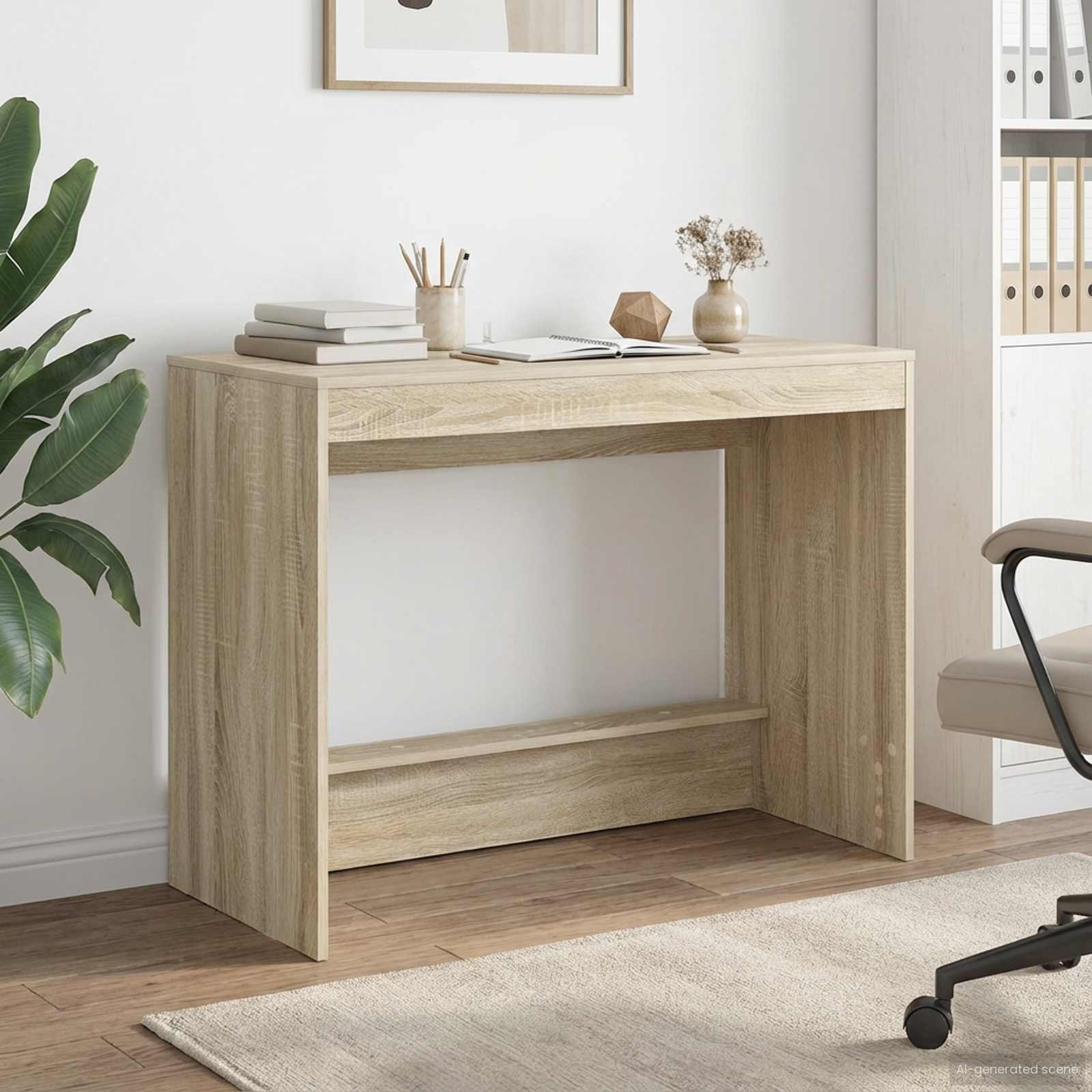 vidaXL Bett-Schreibtisch Sonoma-Eiche Holzwerkstoff 100 x 45 x 75 cm