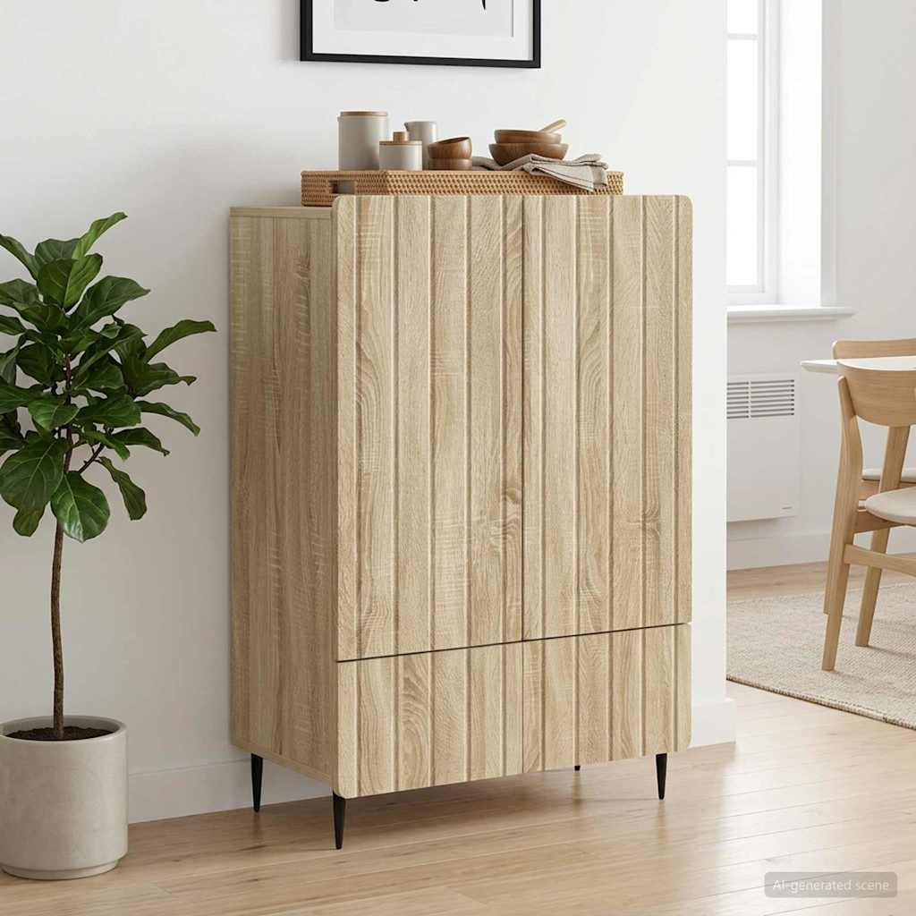 vidaXL Sideboard Sonoma-Eiche 66 x 34,5 x 97 cm Holzwerkstoff