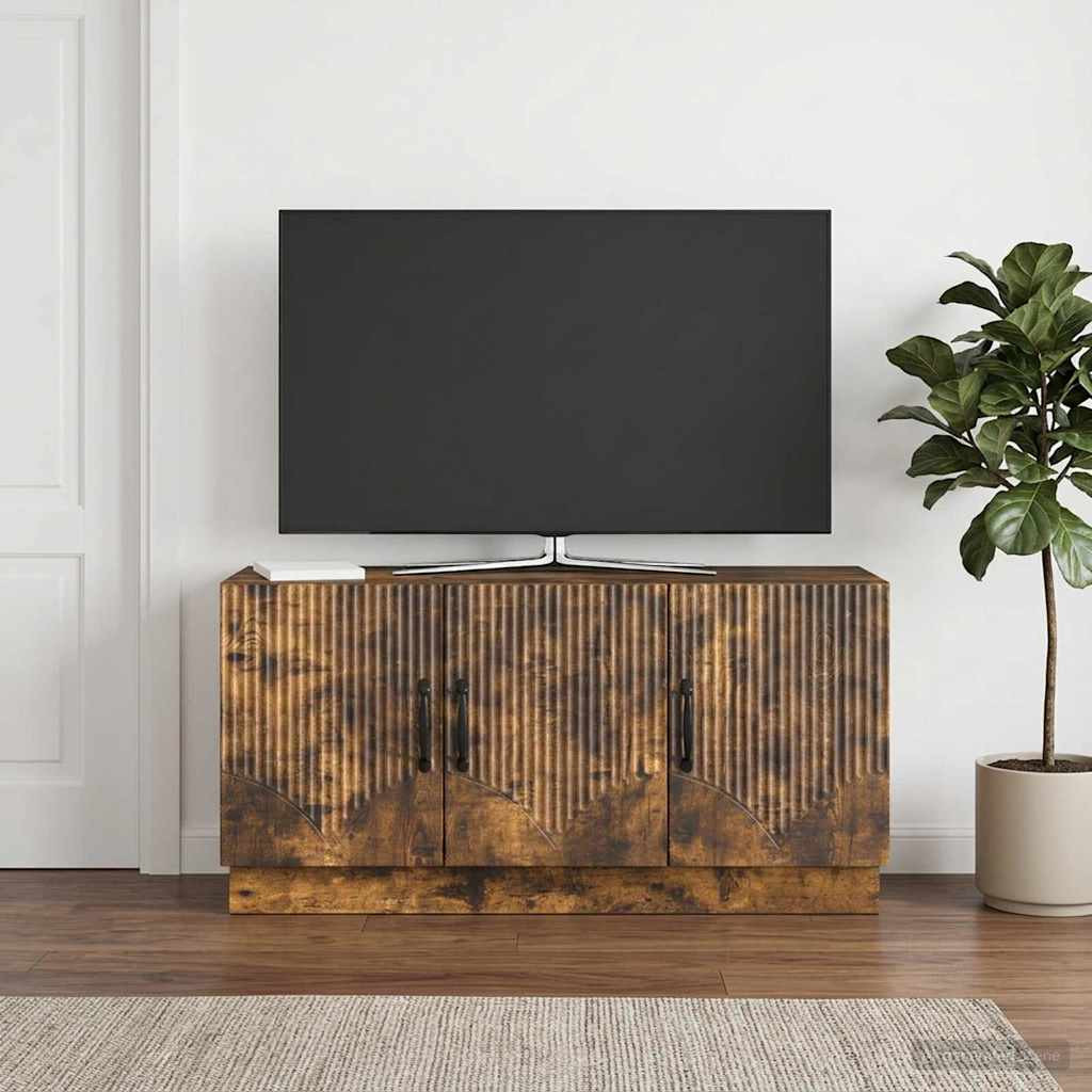 vidaXL TV-Schränk Geräucherte Eiche 99 x 34,5 x 47 cm Holzwerkstoff