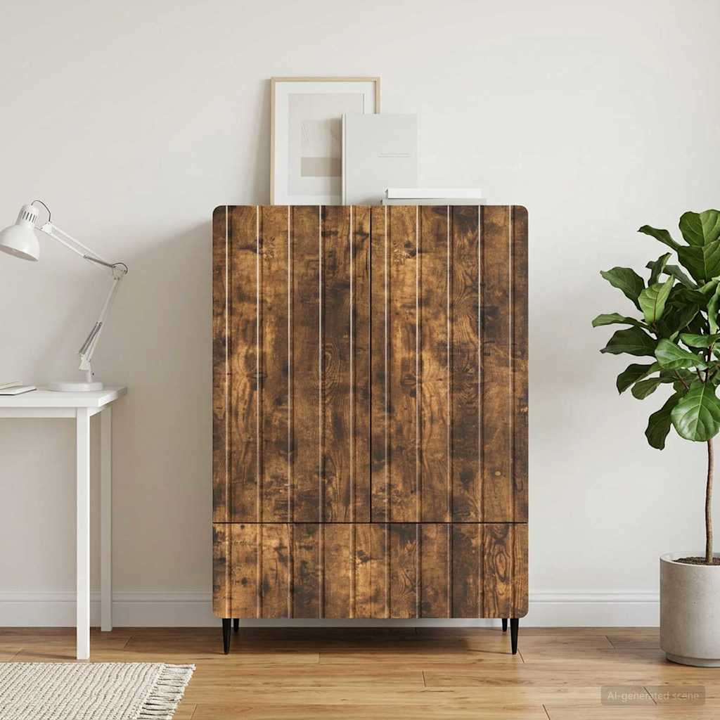 vidaXL Sideboard Geräucherte Eiche 66 x 34,5 x 97 cm Holzwerkstoff