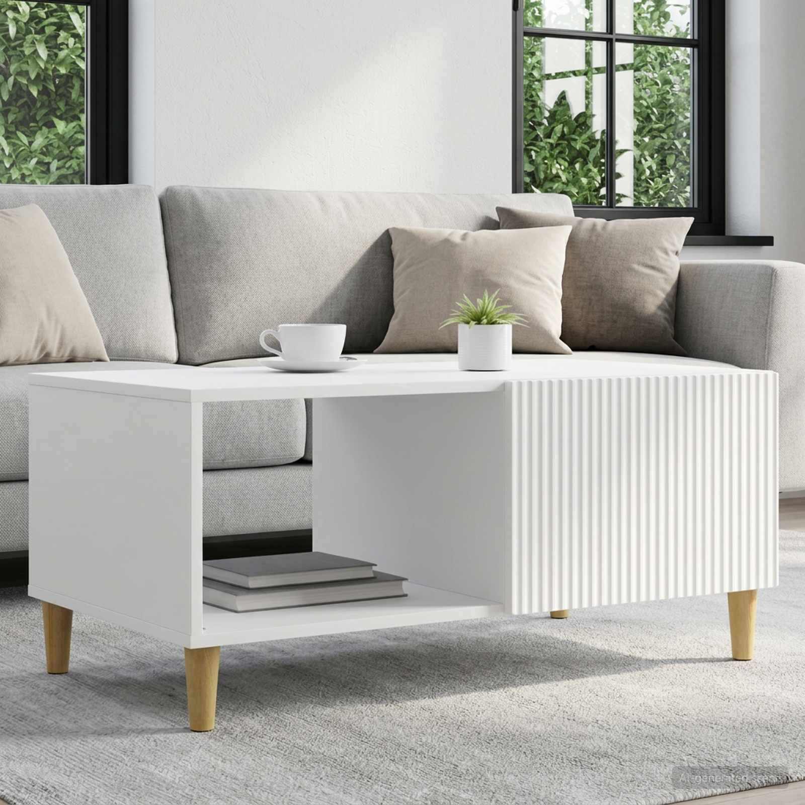 vidaXL Couchtisch Weiß 90 x 50 x 40 cm Holzwerkstoff