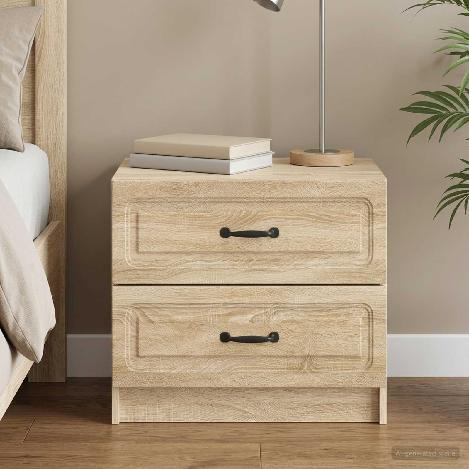 vidaXL Nachttisch Sonoma-Eiche 62 x 34,5 x 44,5 cm Holzwerkstoff