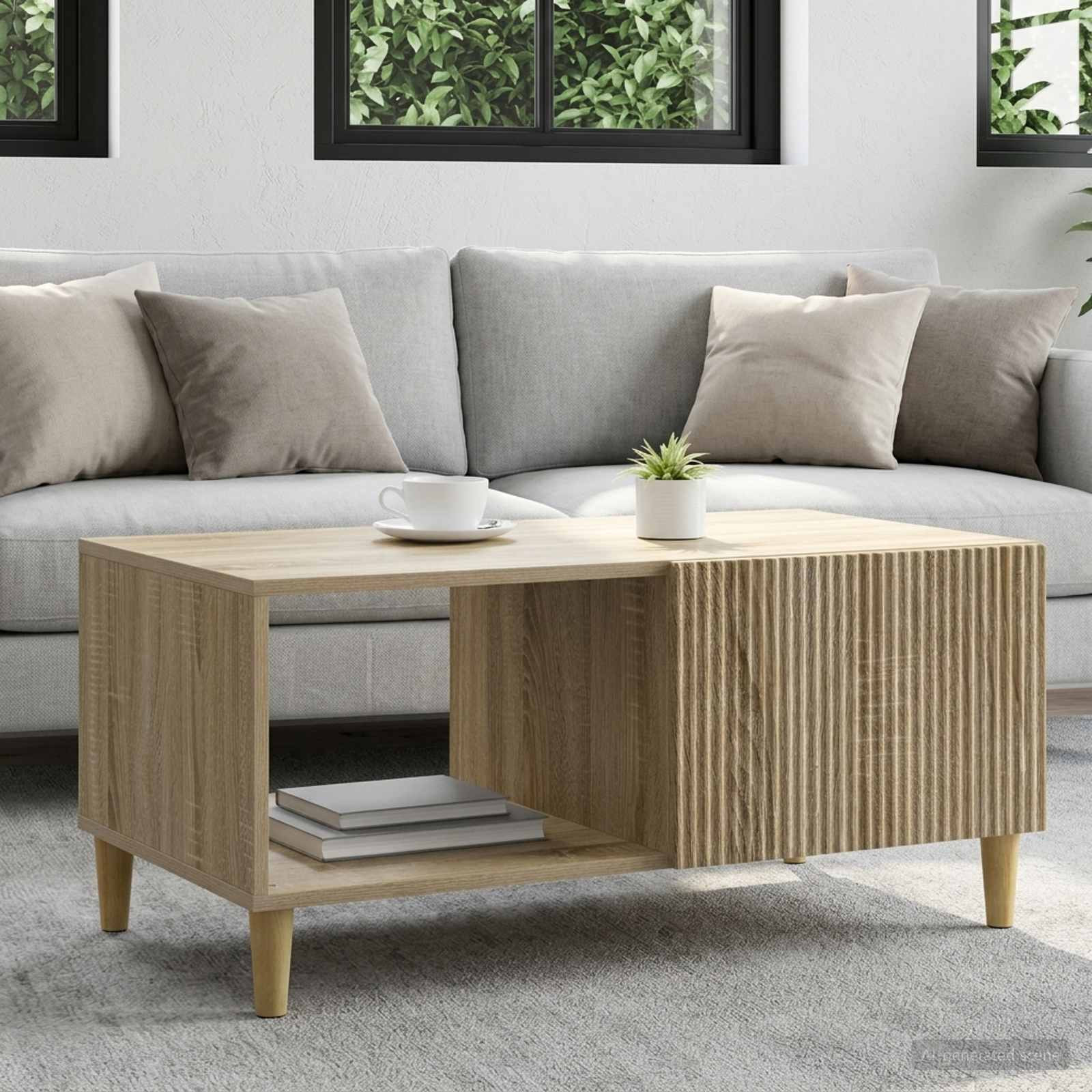 vidaXL Couchtisch Sonoma-Eiche 90 x 50 x 40 cm Holzwerkstoff
