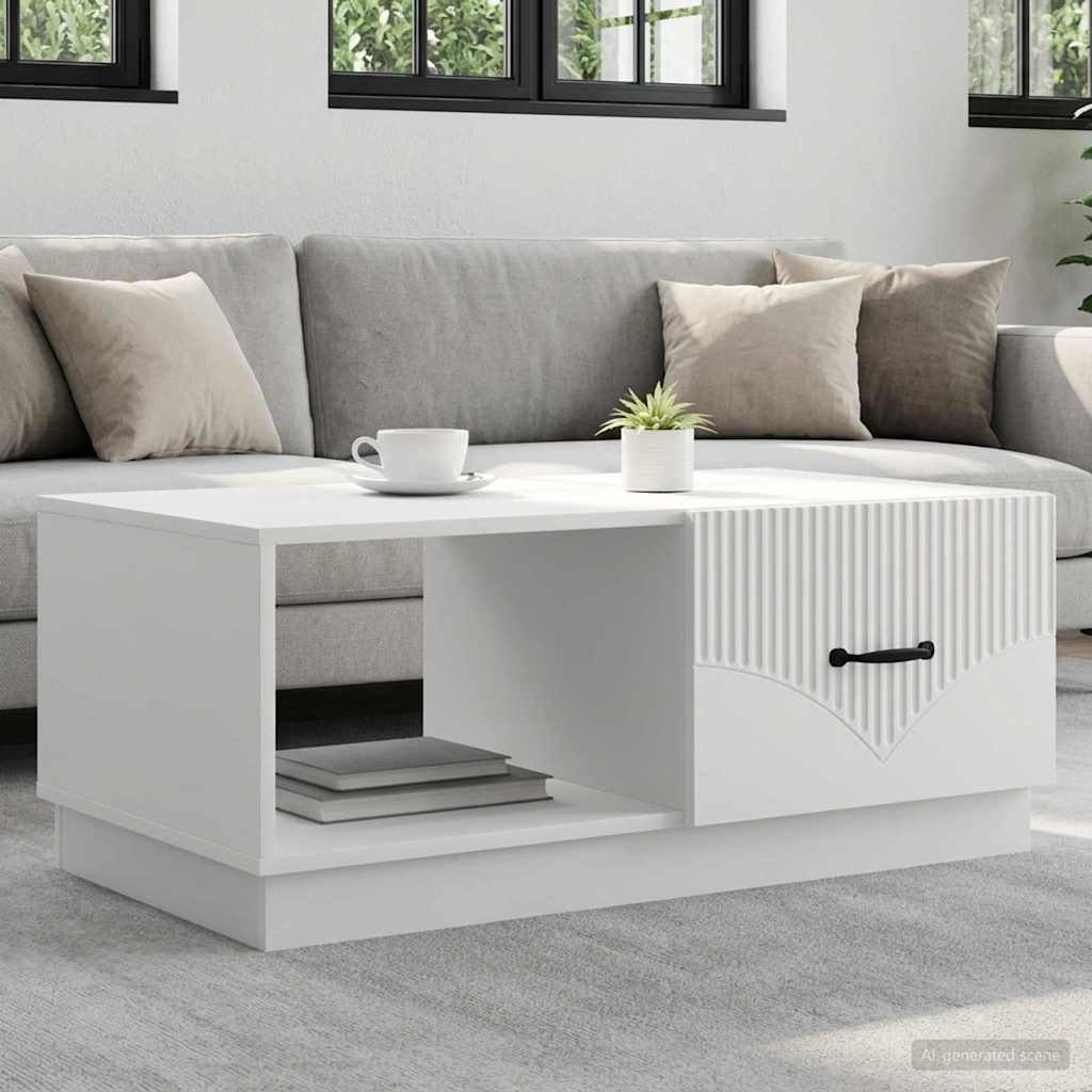 vidaXL Couchtisch Weiß 90 x 50 x 37 cm Holzwerkstoff