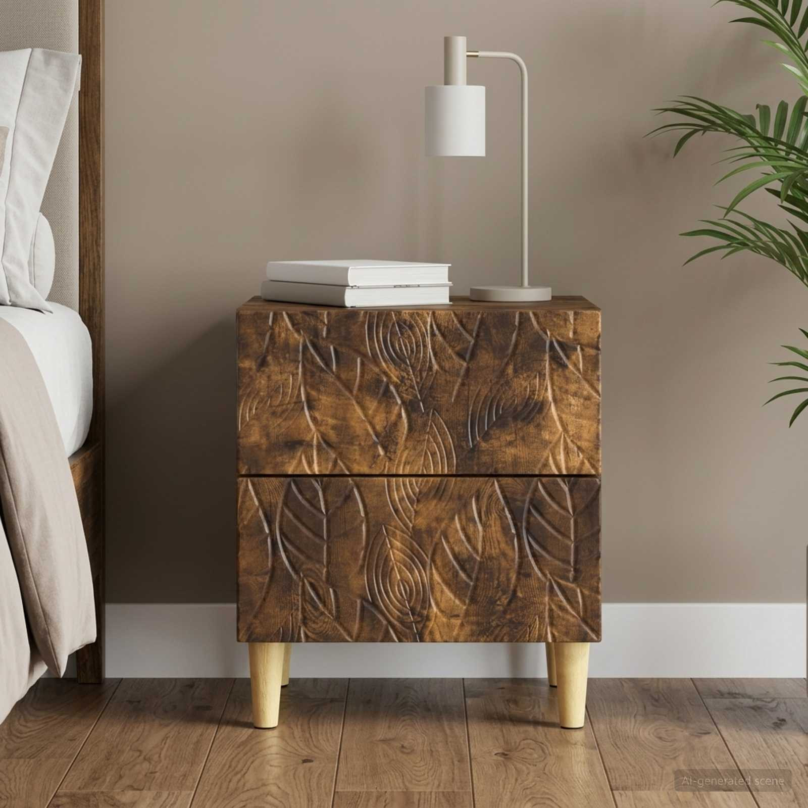vidaXL Nachttisch Geräucherte Eiche 43 x 34,5 x 48 cm Holzwerkstoff