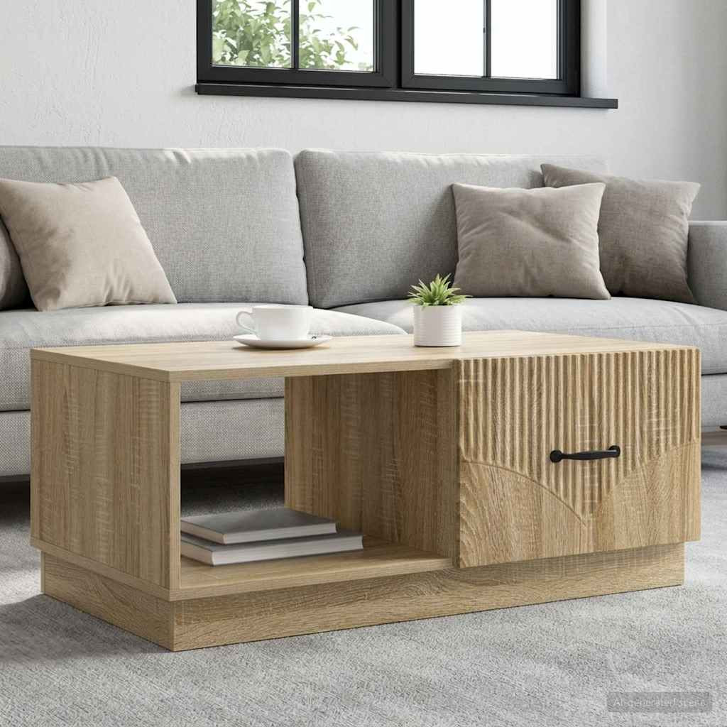 vidaXL Couchtisch Sonoma-Eiche 90 x 50 x 37 cm Holzwerkstoff