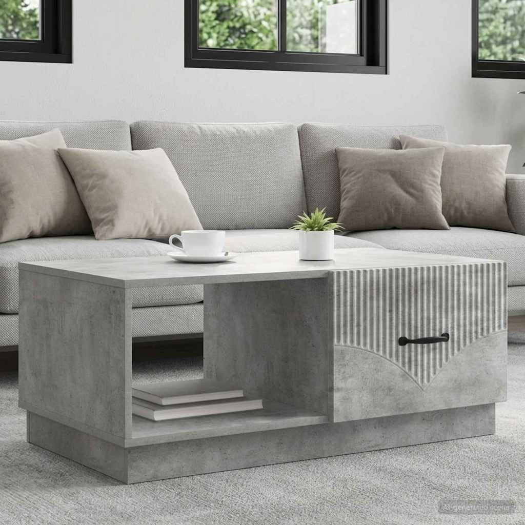 vidaXL Couchtisch Betongrau 90 x 50 x 37 cm Holzwerkstoff