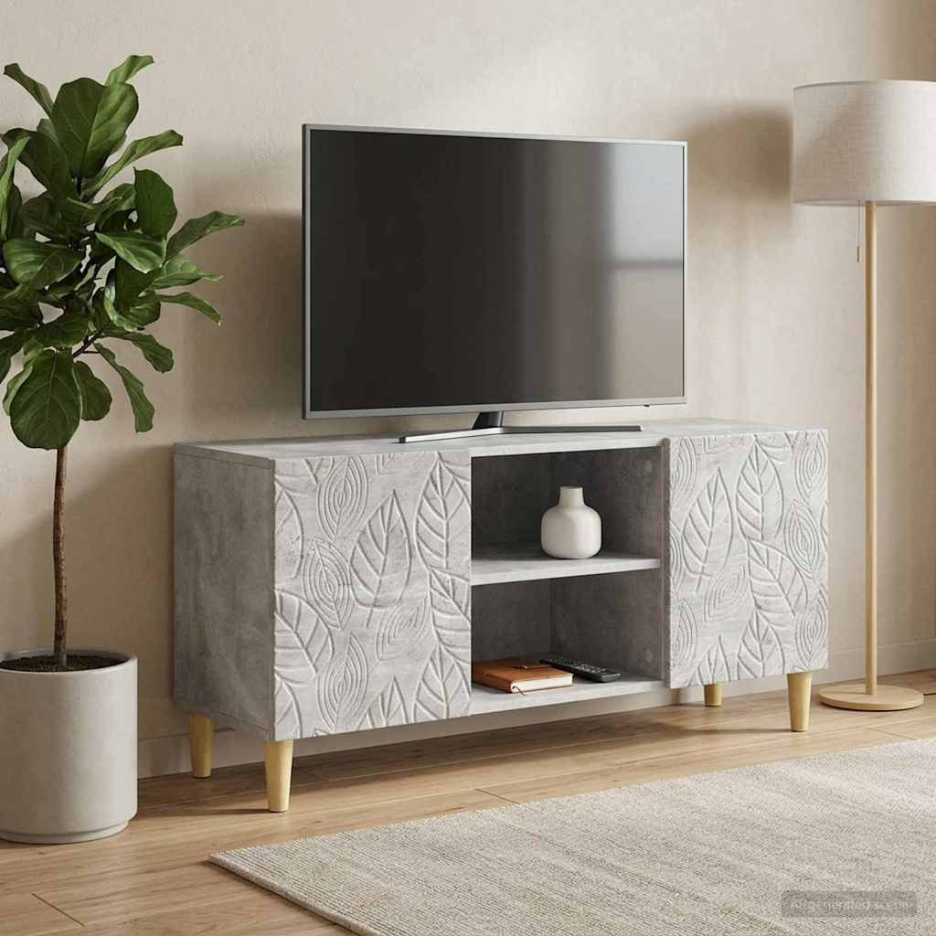 vidaXL TV-Schränk 102 x 34,5 x 50 cm Betongrau Holzwerkstoff