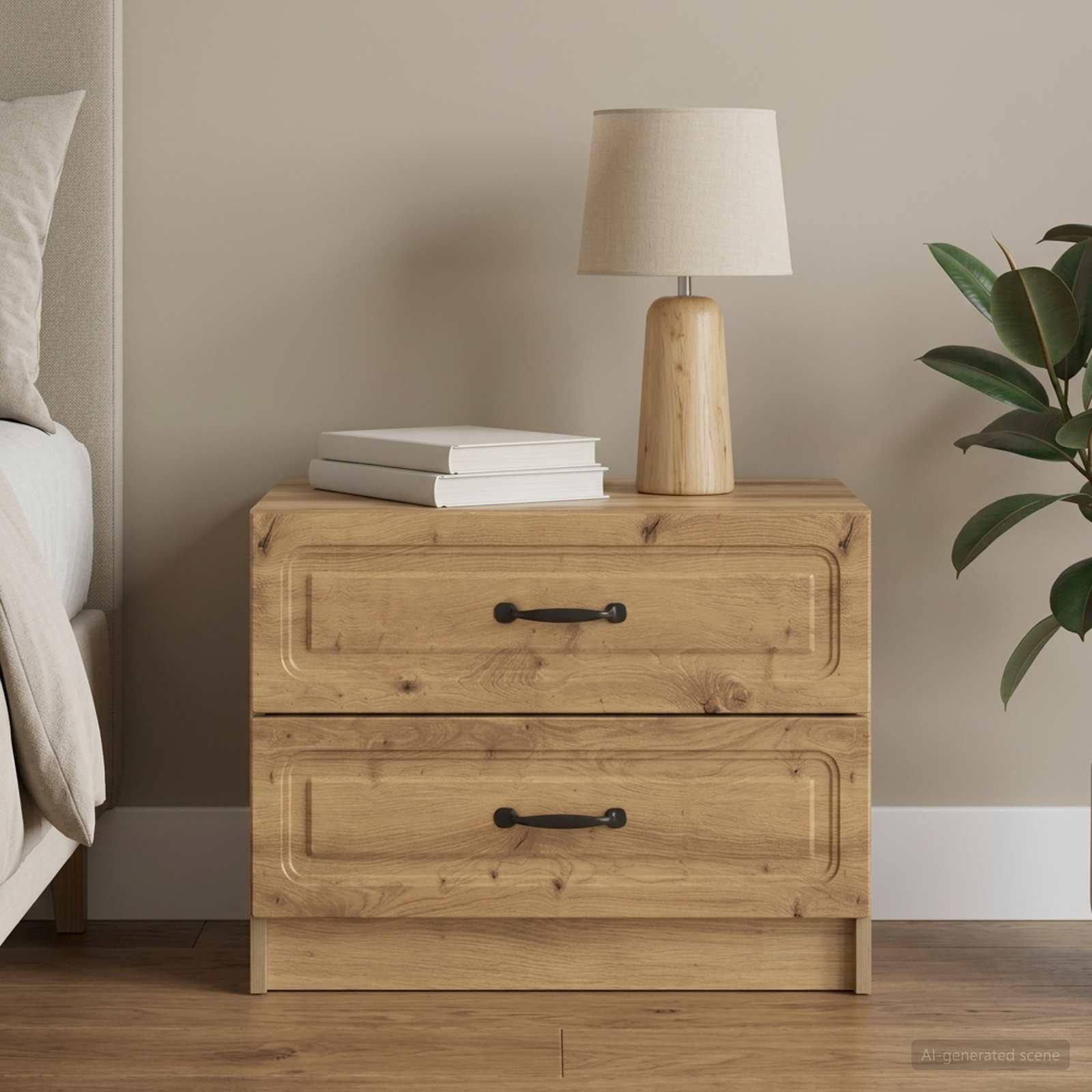 vidaXL Nachttisch Artisan-Eiche 62 x 34,5 x 44,5 cm Holzwerkstoff