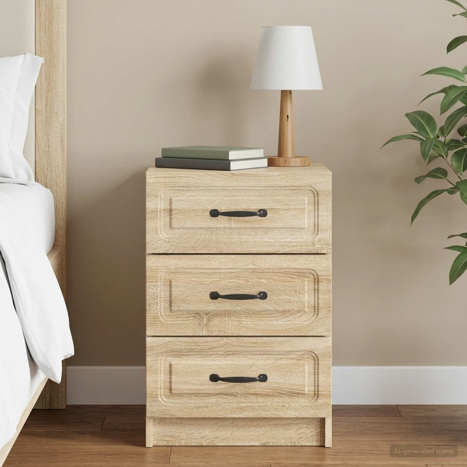 vidaXL Nachttisch Sonoma-Eiche 43 x 41 x 63,5 cm Holzwerkstoff