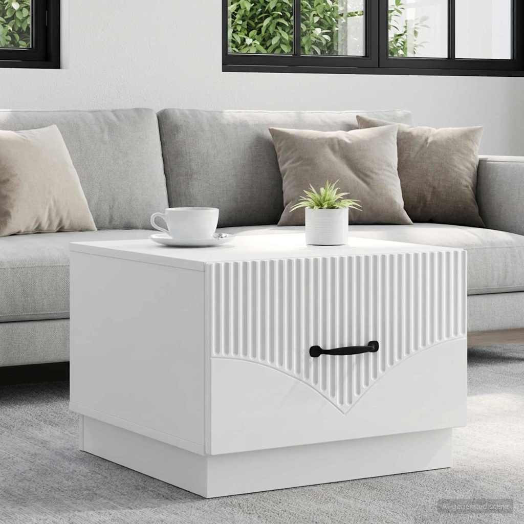 vidaXL Couchtisch Hochglanz Weiß 49 x 50 x 37 cm Holzwerkstoff