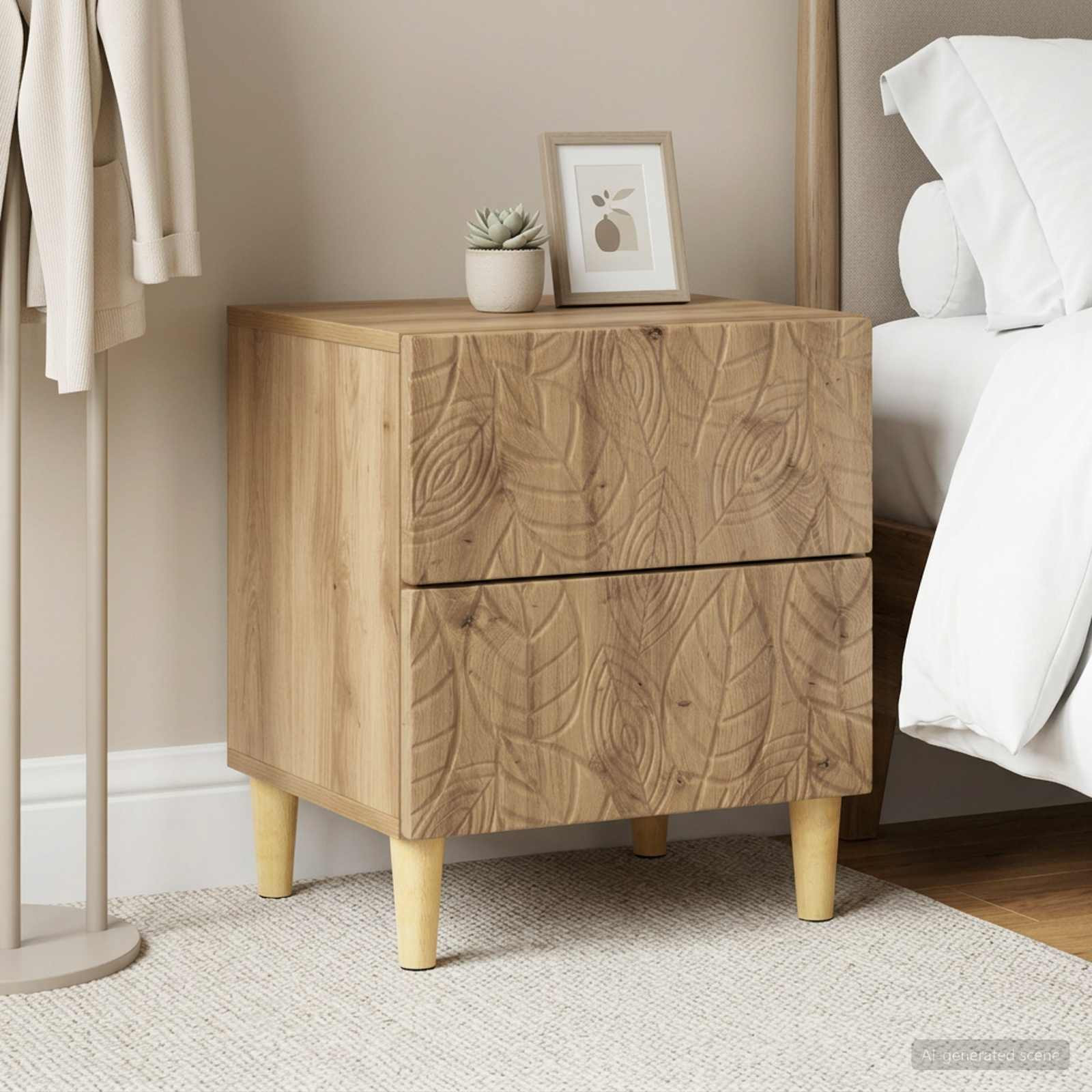 vidaXL Nachttisch 2 Stk. Artisan-Eiche 43 x 34,5 x 48 cm Holzwerkstoff