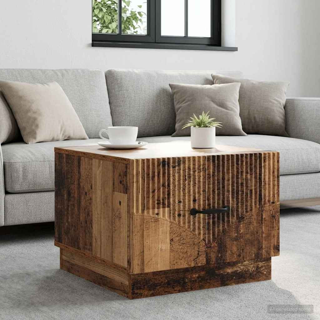 vidaXL Couchtisch mit Schubladen Altholz 49 x 50 x 37 cm Holzwerkstoff