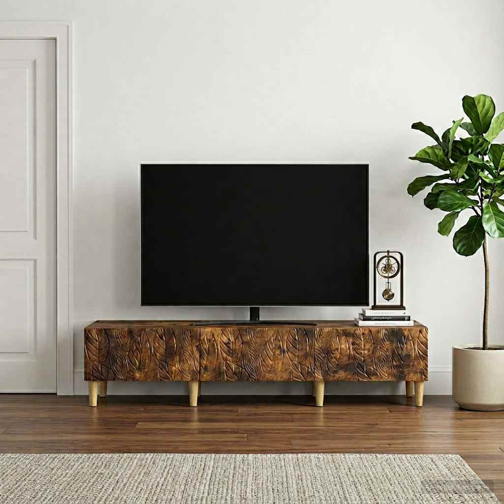 vidaXL TV-Schränk 147 x 34,5 x 30 cm Geräucherte Eiche Holzwerkstoff
