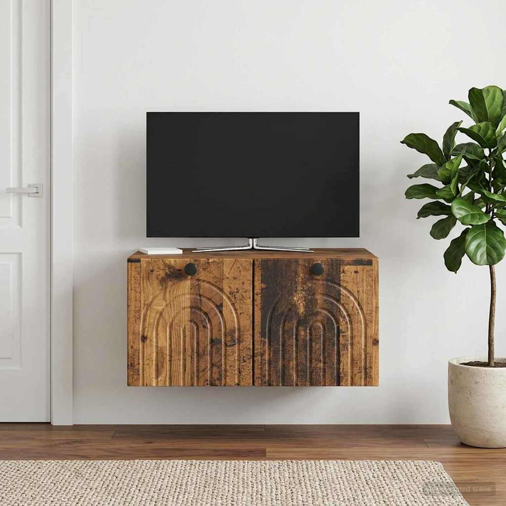 vidaXL Wandmontierter TV-Schrank Altholz 59,5 x 41 x 30 cm