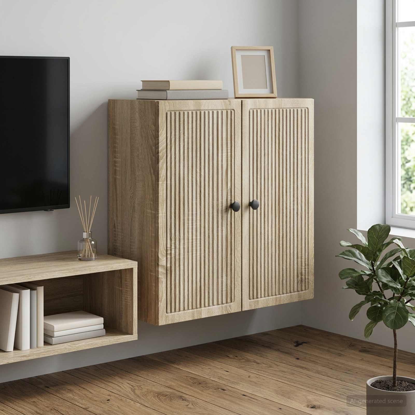vidaXL Wandschrank Sonoma-Eiche 59 x 31 x 60 cm Holzwerkstoff