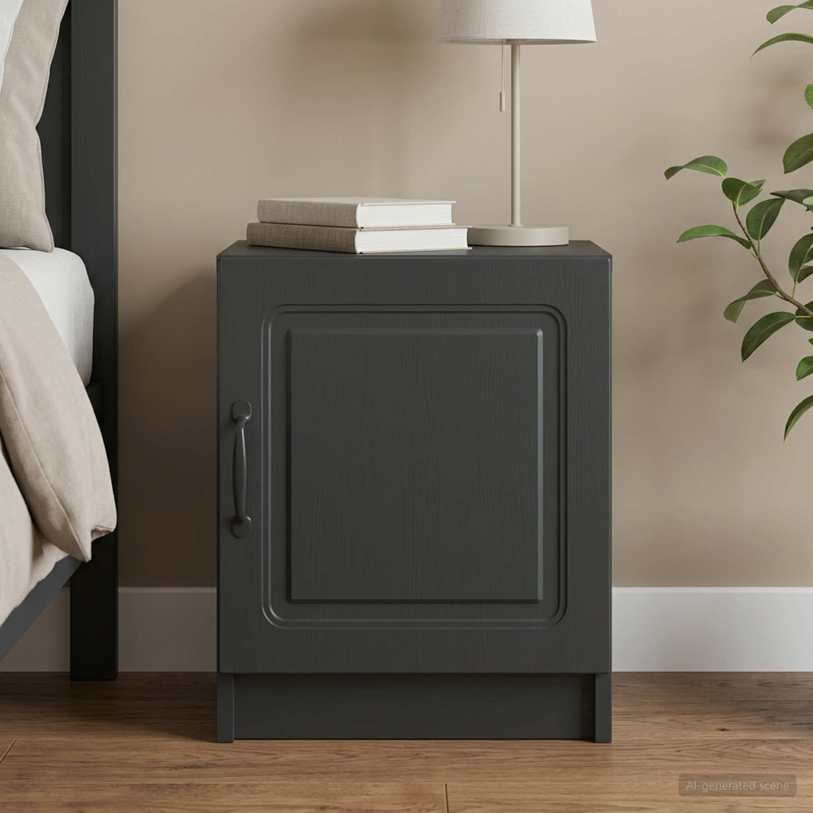 vidaXL Nachttisch Schwarz 43 x 34,5 x 47 cm Holzwerkstoff
