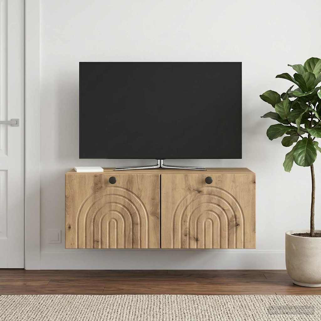vidaXL Wandmontierter TV-Schrank 78,5 x 41 x 30 cm Artisan-Eiche