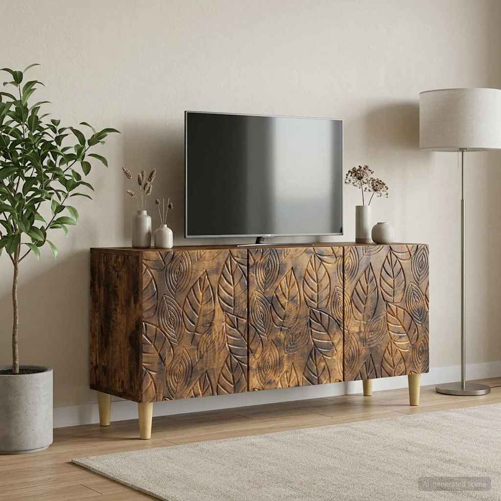 vidaXL TV-Schränk 99 x 34,5 x 50 cm Geräucherte Eiche Holzwerkstoff